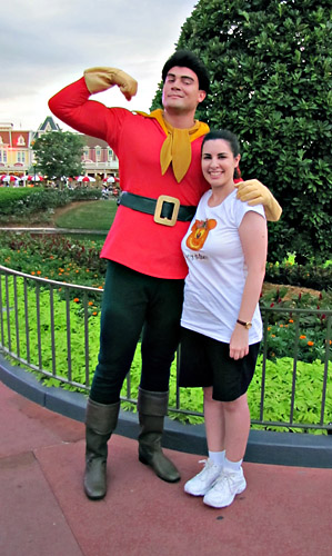 Meeting Gaston at Disney World