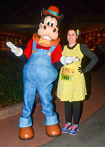 Meeting Horace Horsecollar at rundisney WDW marathon weekend 5k at Disney World