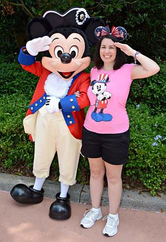 Meeting Mickey on July 4th at Disney World