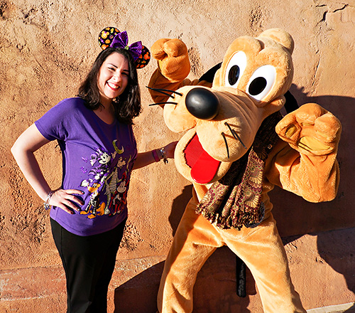 Meeting Pluto at Disney World