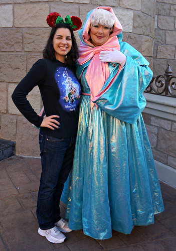 Meeting Fairy Godmother at Disney World
