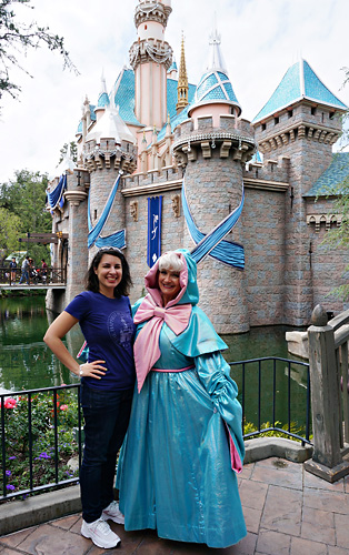 Meeting Fairy Godmother at Disneyland