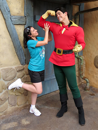 Meeting Gaston at Disney World