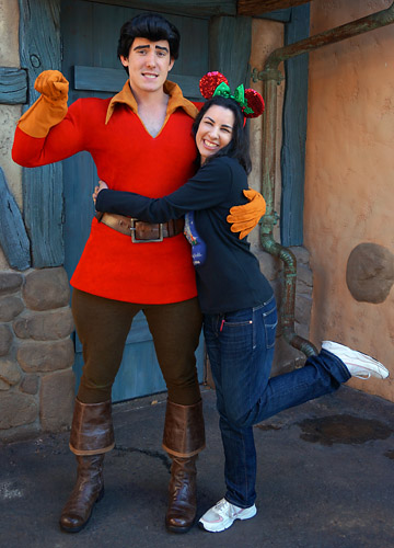Meeting Gaston at Disney World