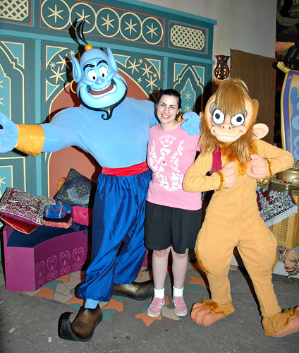Meeting Genie and Abu at Disney World