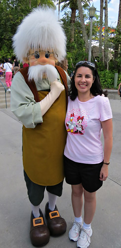 Meeting Geppetto at Disney World