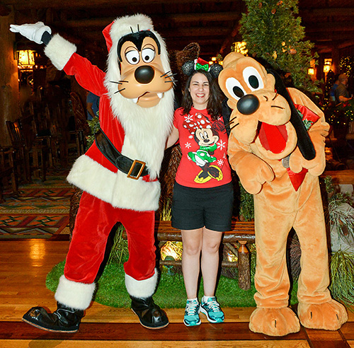 Meeting Goofy and Pluto at Disney World