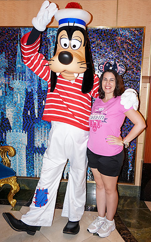 Meeting Goofy on Disney Cruise Line Fantasy