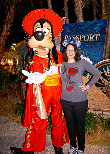Meeting Goofy at Disney World