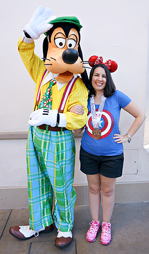 Meeting Goofy at Disneyland