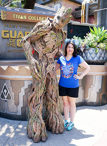 Meeting Groot at Disneyland
