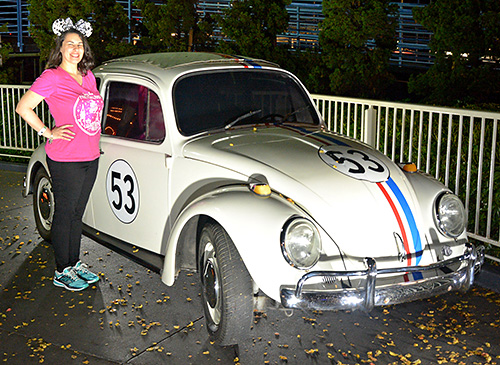 Meeting Herbie the Love Bug at Disney World