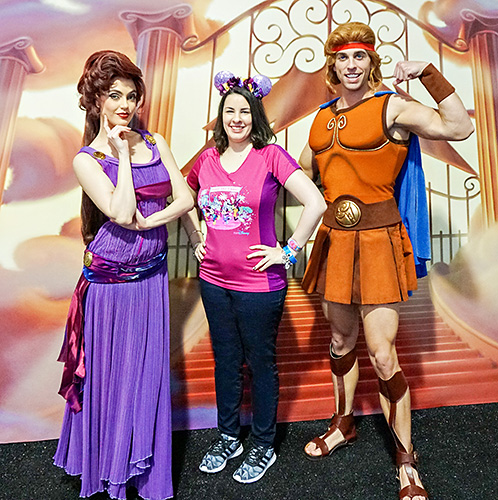 Meeting Megara and Hercules at Disney World