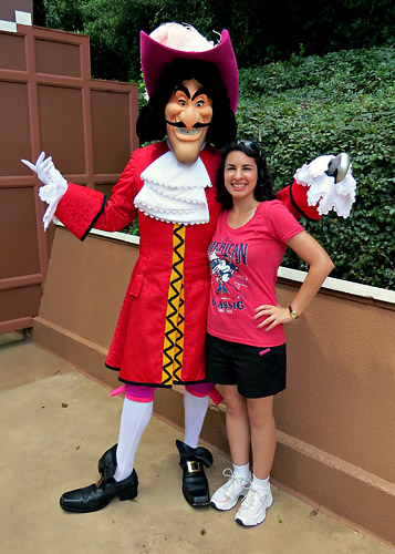 Meeting Captain Hook at Disney World