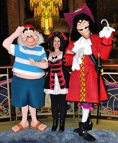 Meeting Captain Hook and Mr Smee on Disney Cruise Line Fantasy