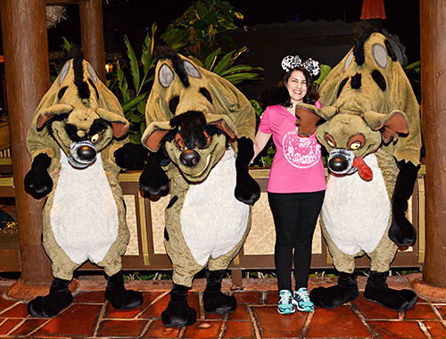 Meeting Banzai, Shenzi and Ed Hyenas at Disney World