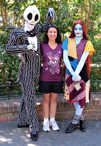 Meeting Jack Skellington and Sally at Disneyland