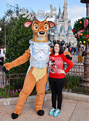 Meeting Left Reindeer at Disney World