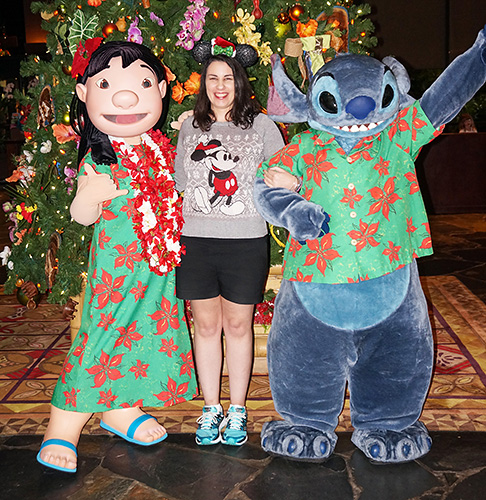 Meeting Lilo and Stitch at Disney World