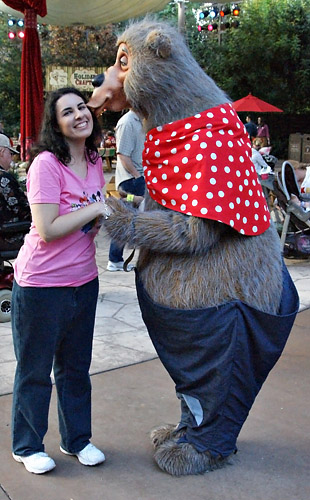 Meeting Liver Lips at Disneyland