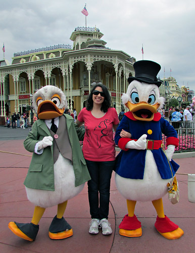 Meeting Scrooge McDuck and Ludwig Von Drake at Disney World