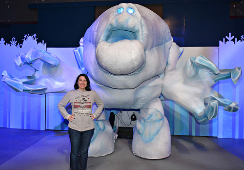 Meeting Marshmallow from Frozen at Disneyland