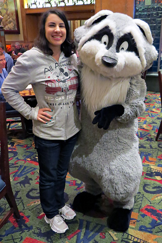 Meeting Meeko at Disneyland