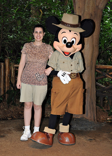 Meeting Mickey Mouse at Disney World