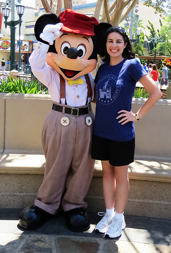 Meeting Mickey Mouse at Disneyland