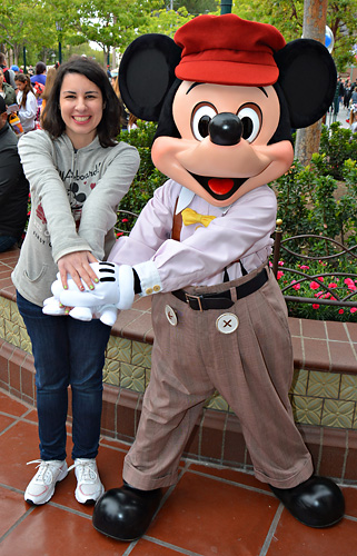 Meeting Mickey Mouse at Disneyland