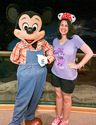 Meeting Mickey Mouse at Disney World