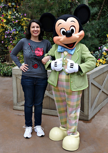 Meeting Mickey Mouse at Disneyland