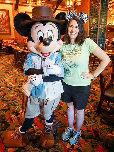 Meeting Mickey Mouse at Disneyland