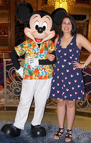 Meeting Mickey Mouse on Disney Cruise Line Fantasy