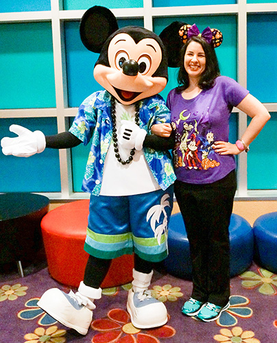 Meeting Mickey Mouse at Disney World