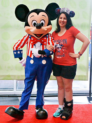 Meeting Mickey Mouse at Disney World