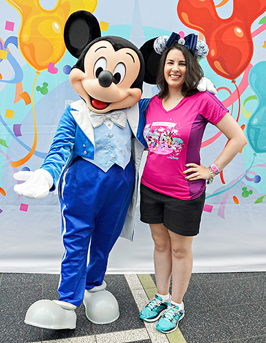 Meeting Mickey Mouse at Disney World