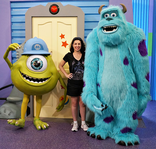 Meeting Sulley and Mike Wazowski at Disney World