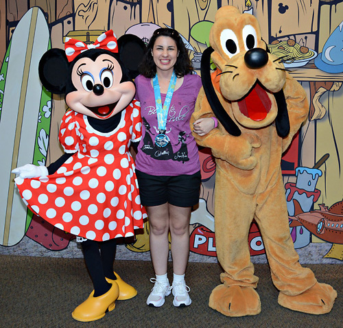 Meeting Minnie Mouse and Pluto at Disney World