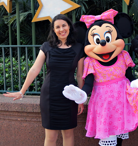 Meeting Minnie Mouse at Disney World