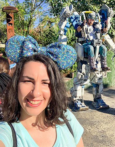 Meeting Pandora Utility Suit at Disney World