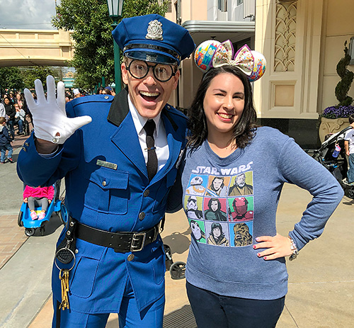 Meeting Officer Calvin Blue at Disneyland