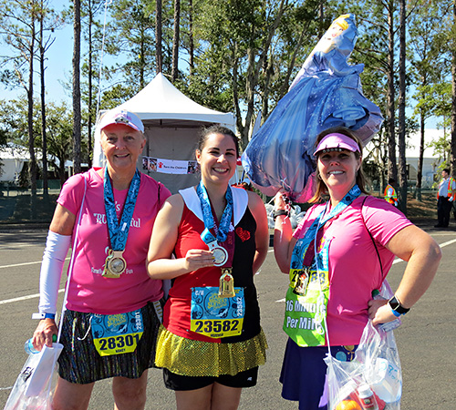 Meeting balloon ladies on rundisney princess half marathon at Disney World