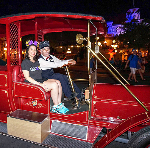 Meeting Mickey's Not So Scary Halloween Party Driver at Disney World