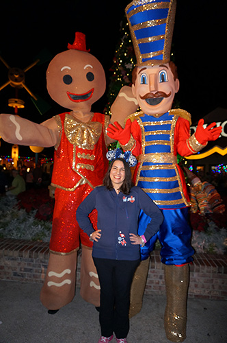 Meeting Halloween Stilt Walkers at Disney World