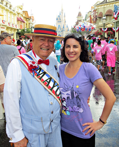 Meeting the Mayor of Main Street USA at Disney World
