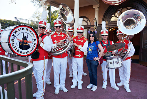 Meeting Main Street Philharmonic at Disney World