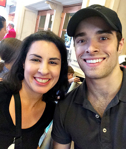 Meeting Corey Cott after Newsies on Broadway