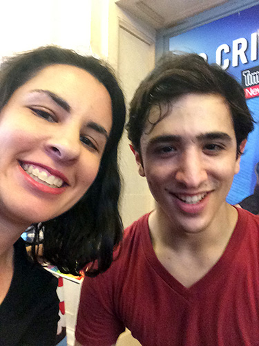 Meeting Jess LeProtto after Newsies on Broadway