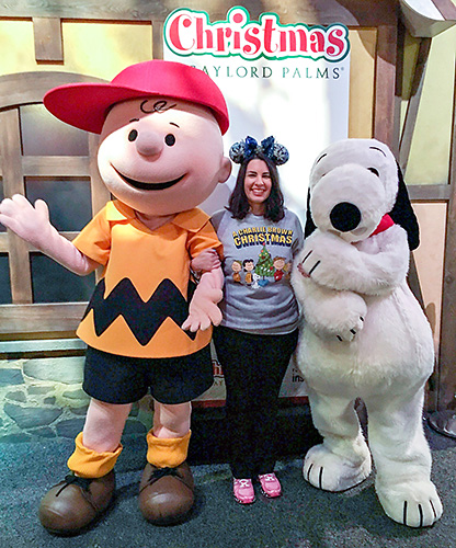 Meeting Charlie Brown and Snoopy at Gaylord Palms